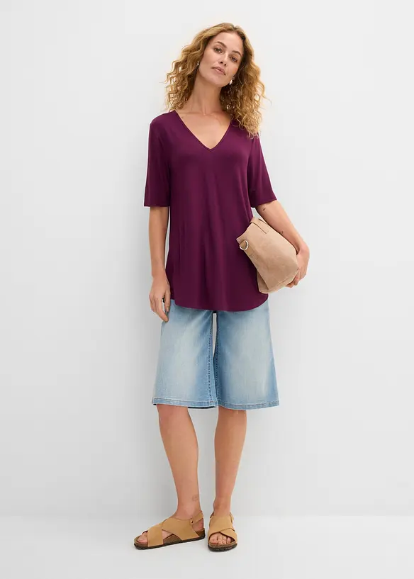 Maglia lunga in viscosa morbida, bonprix