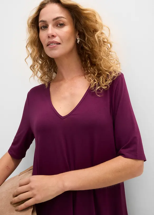 Maglia lunga in viscosa morbida, bonprix