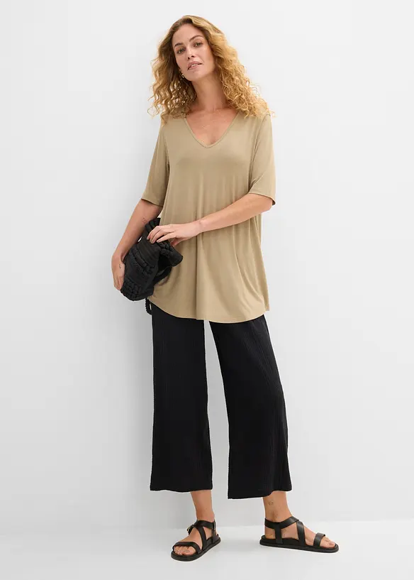 Maglia lunga in viscosa morbida, bonprix
