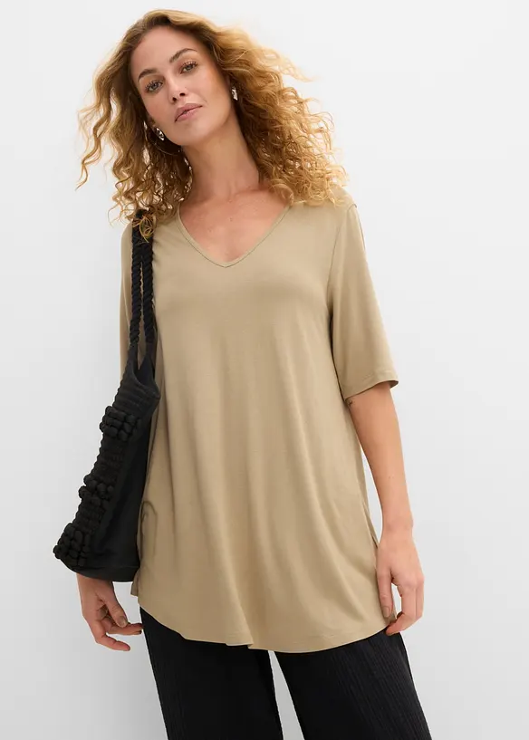 Maglia lunga in viscosa morbida, bonprix