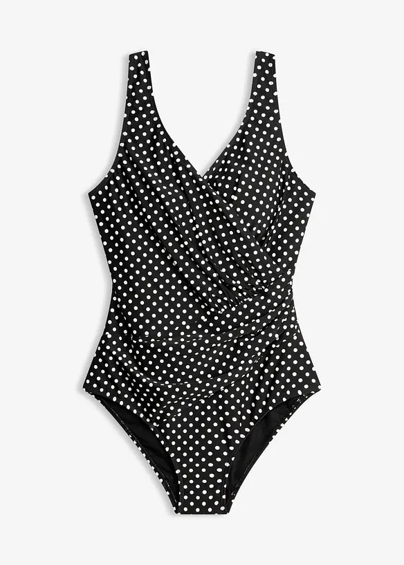 Costume intero con dettaglio incrociato ed effetto modellante medio, bonprix