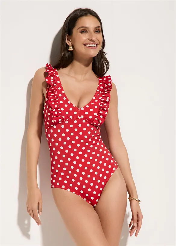 Costume intero con volant, bonprix