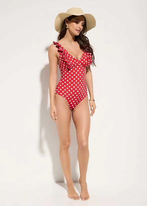Costume intero con volant, bonprix
