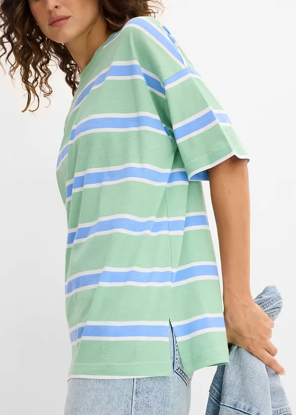 T-shirt boxy in misto cotone e viscosa, bonprix