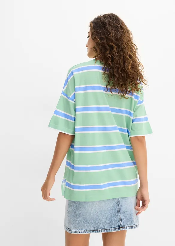 T-shirt boxy in misto cotone e viscosa, bonprix