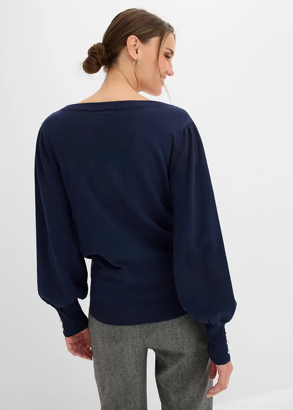 Maglione in filato fine misto viscosa, bonprix