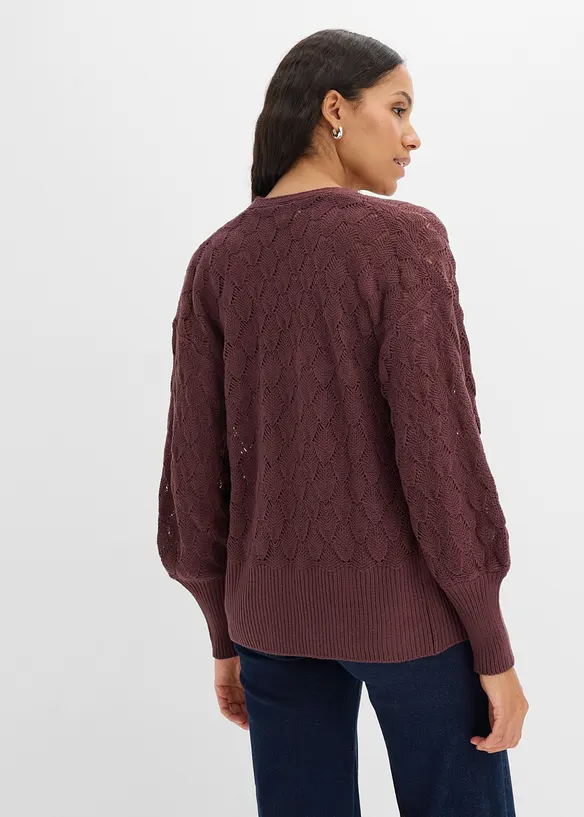 Cardigan traforato, bonprix