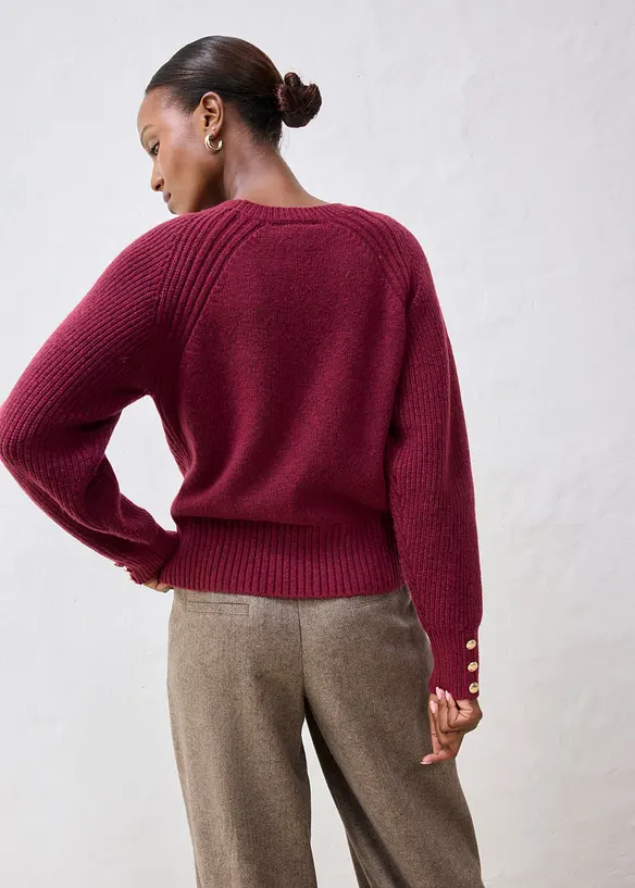 Maglione in misto lana morbido, bonprix