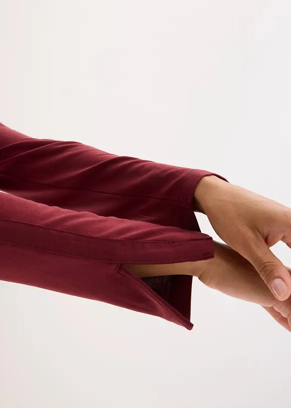 Maglia a maniche lunghe con inserto in satin, bonprix
