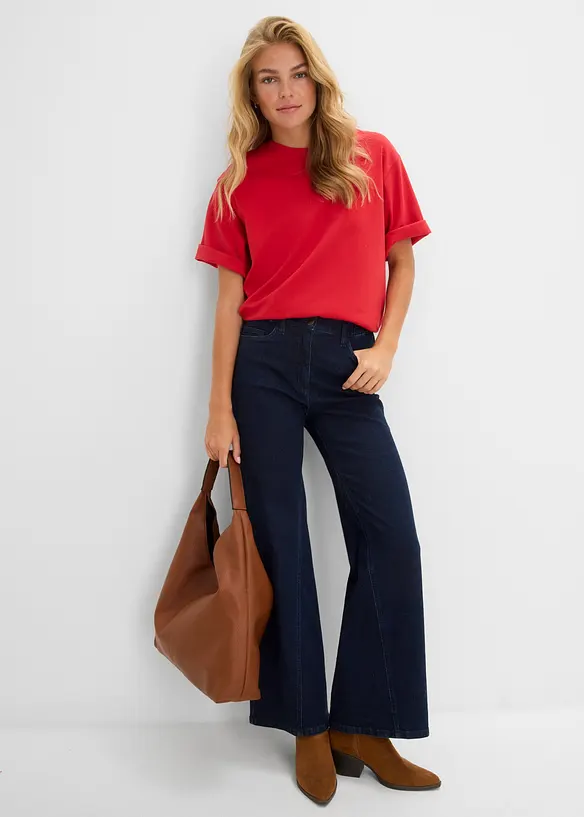 Maglia lunga in interlock, bonprix