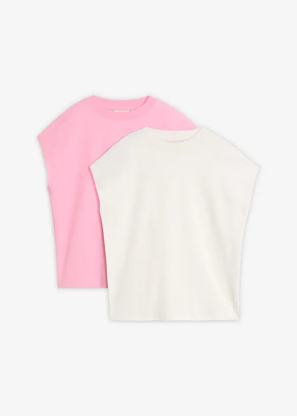 T-shirt in puro cotone biologico (pacco da 2), bonprix
