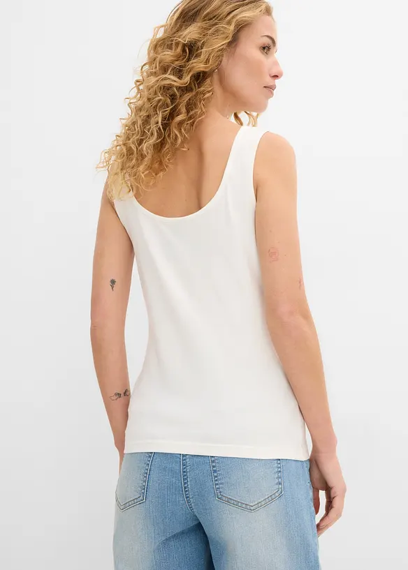 Canotta con scollo a barchetta (pacco da 2), bonprix