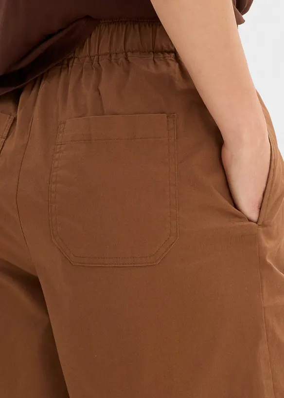 Bermuda con vita elastica in misto cotone, bonprix
