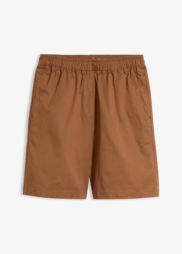 Bermuda con vita elastica in misto cotone, bonprix