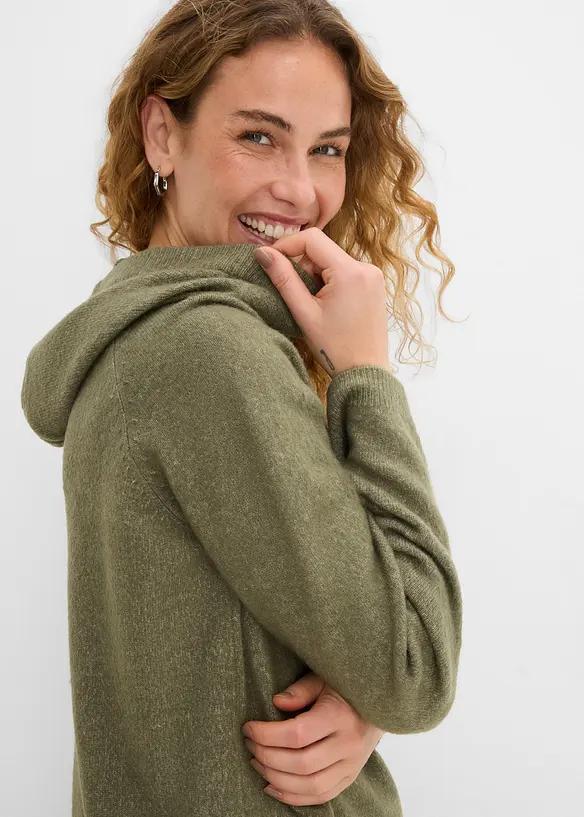Maglione con cappuccio, bonprix