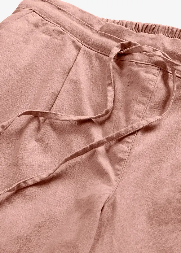 Pantaloni in misto lino, bonprix