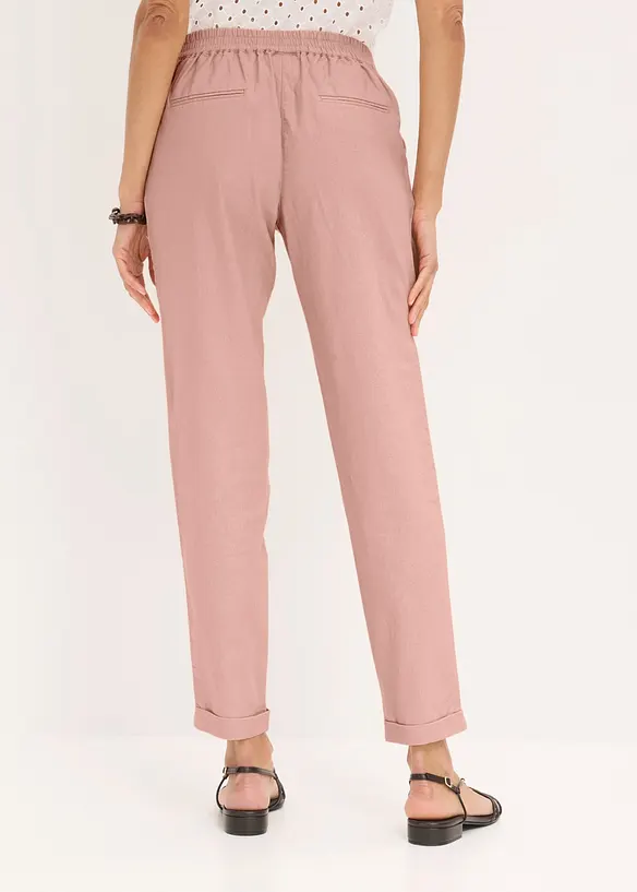 Pantaloni in misto lino, bonprix