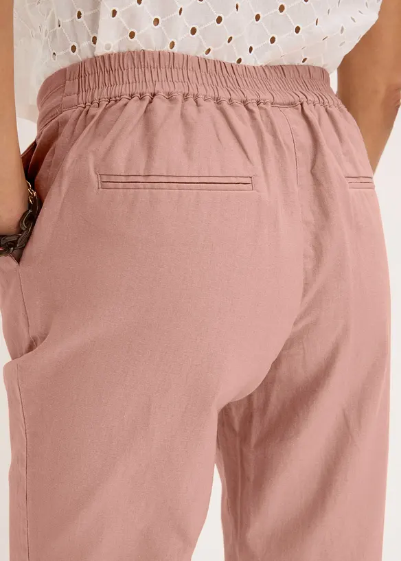 Pantaloni in misto lino, bonprix