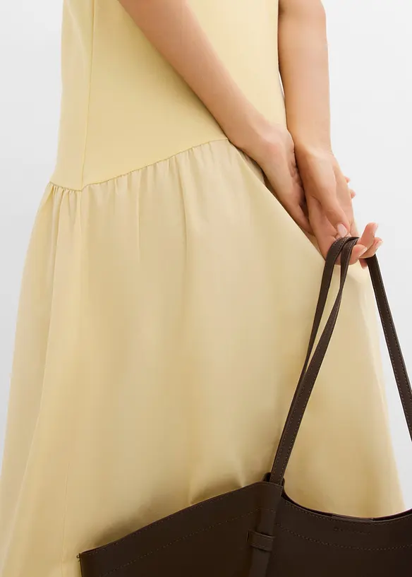 Abito in maglina con materiali misti, bonprix