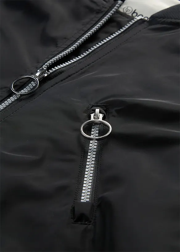 Cappotto stile blouson con colletto in maglia, bonprix