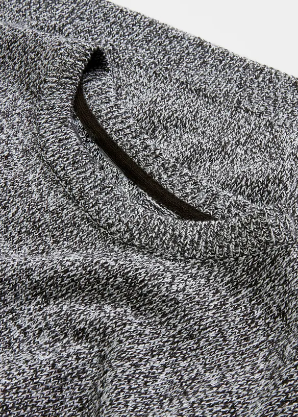 Maglione melange con scollo rotondo, bonprix