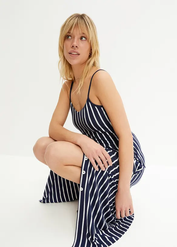 Abito midi in misto viscosa elasticizzato, bonprix