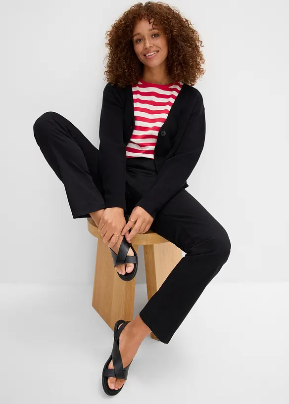 Treggings in twill di misto cotone elasticizzato, bonprix