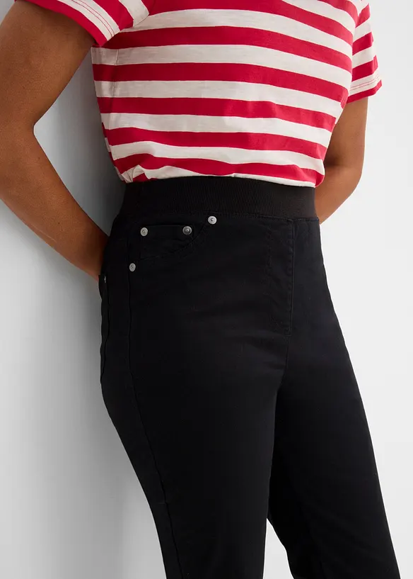 Treggings in twill di misto cotone elasticizzato, bonprix