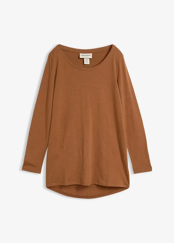Maglia a maniche lunghe in jersey slub leggero, bonprix