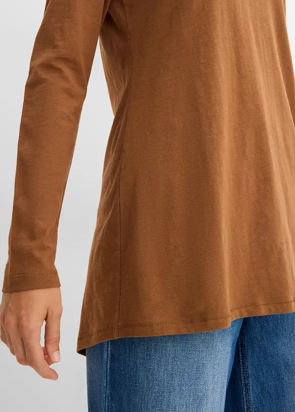 Maglia a maniche lunghe in jersey slub leggero, bonprix