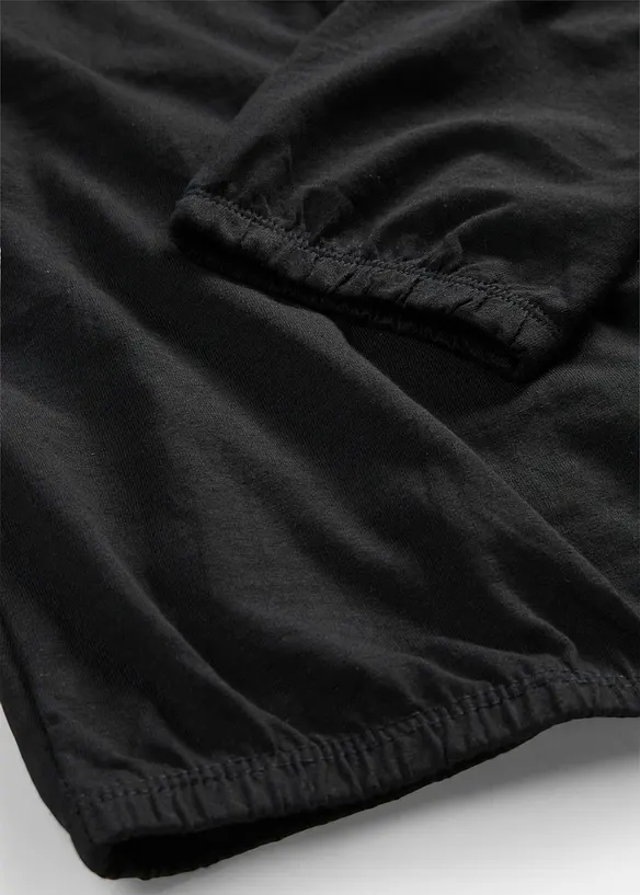 Maglia a maniche lunghe in puro cotone con elastico, bonprix