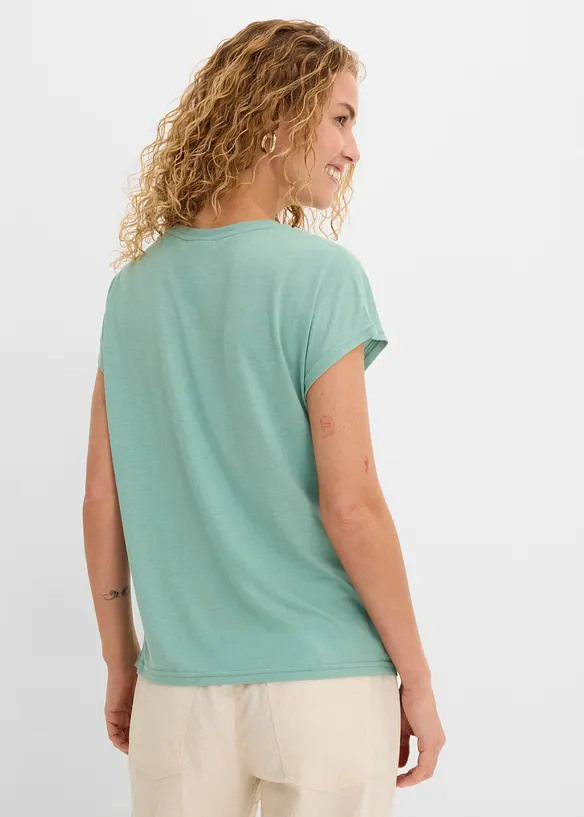 T-shirt con stampa glitterata, bonprix