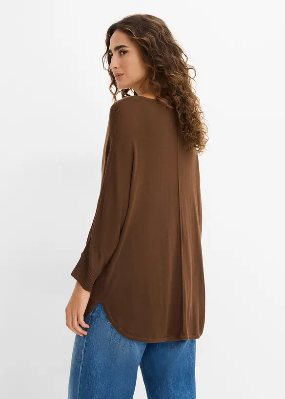 Maglione in filato fine con maniche a 3/4, bonprix