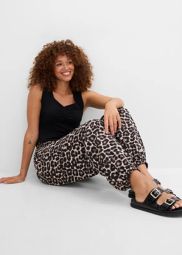 Pantaloni a palloncini in viscosa fluida, bonprix