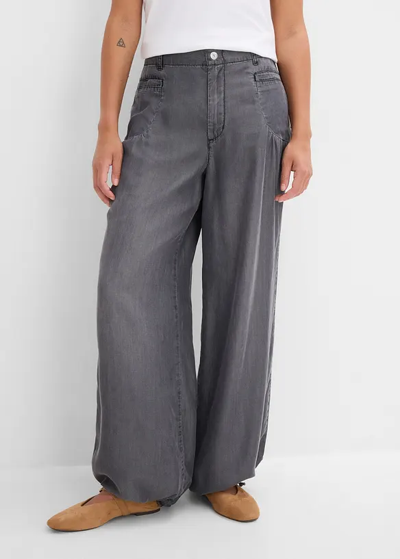 Pantaloni wide leg in Lyocell fluente, bonprix