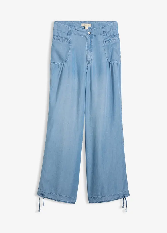 Pantaloni wide leg in Lyocell fluente, bonprix