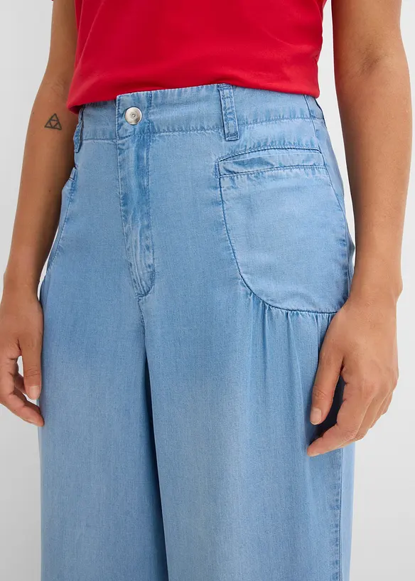 Pantaloni wide leg in Lyocell fluente, bonprix