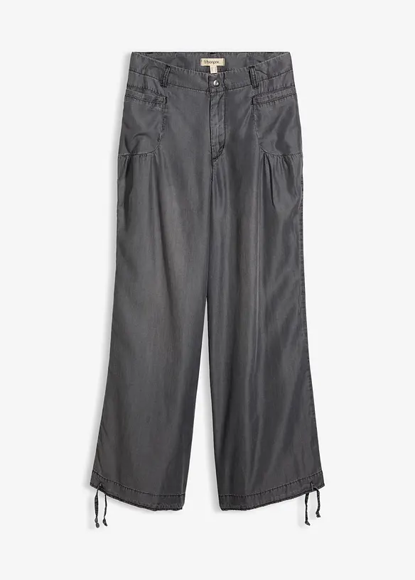 Pantaloni wide leg in Lyocell fluente, bonprix
