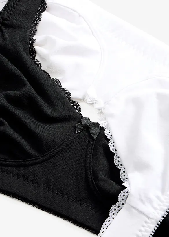 Reggiseno t-shirt minimizer senza ferretto con cotone biologico (pacco da 2), bonprix