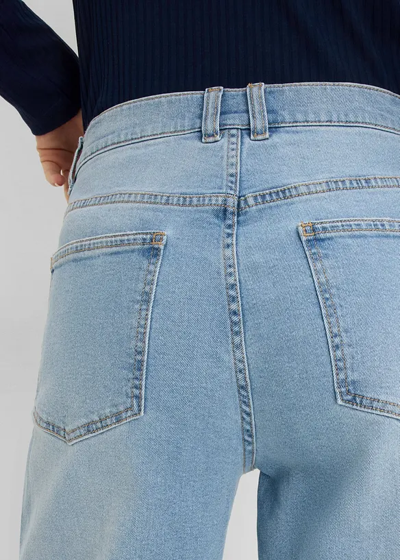 Jeans wide leg, vita media, bonprix