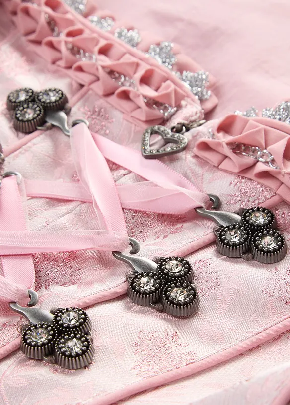 Abito bavarese premium con grembiule in paillettes (set 2 pezzi), bonprix