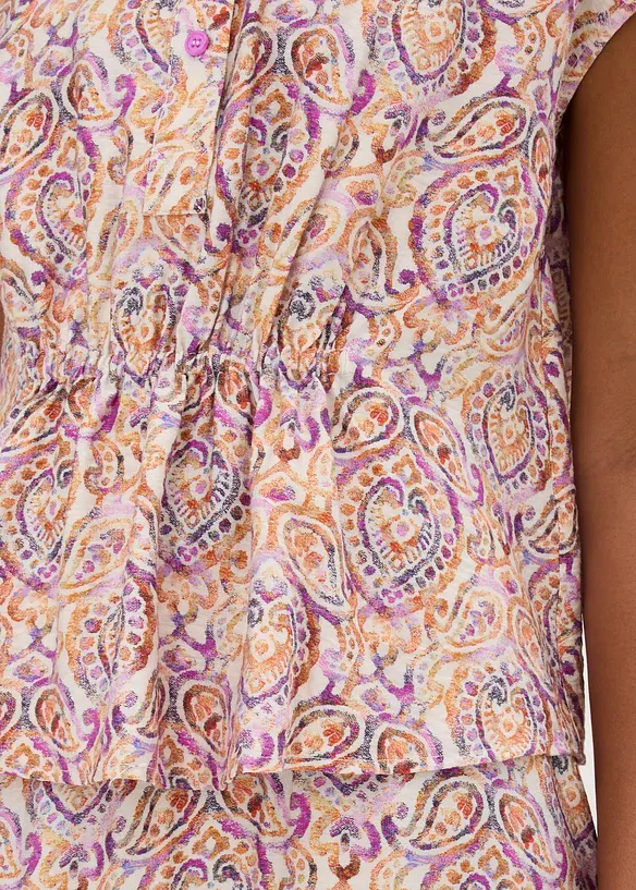 Blusa a maniche corte in misto viscosa, bonprix