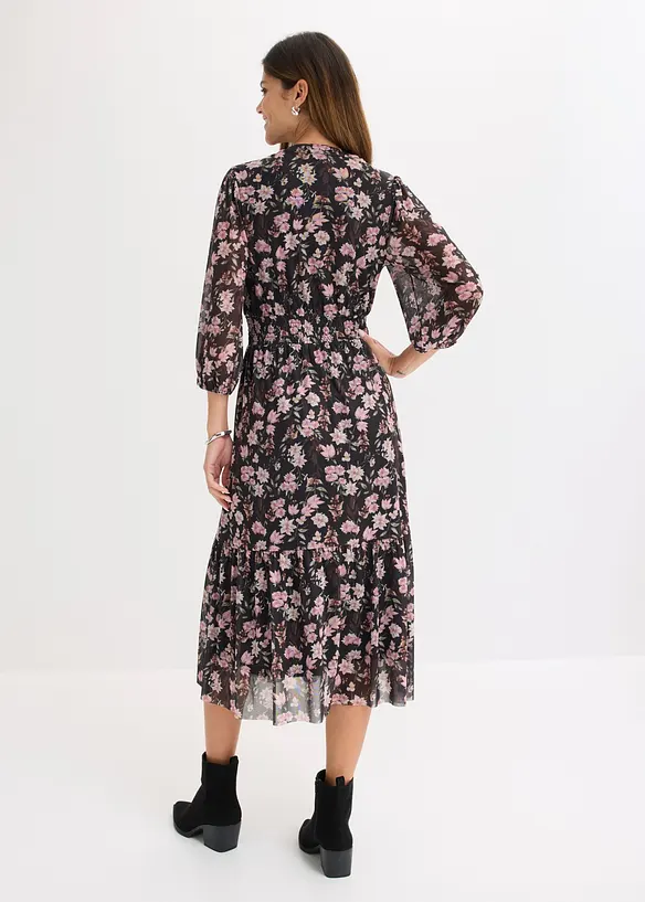 Abito midi in mesh fine, bonprix