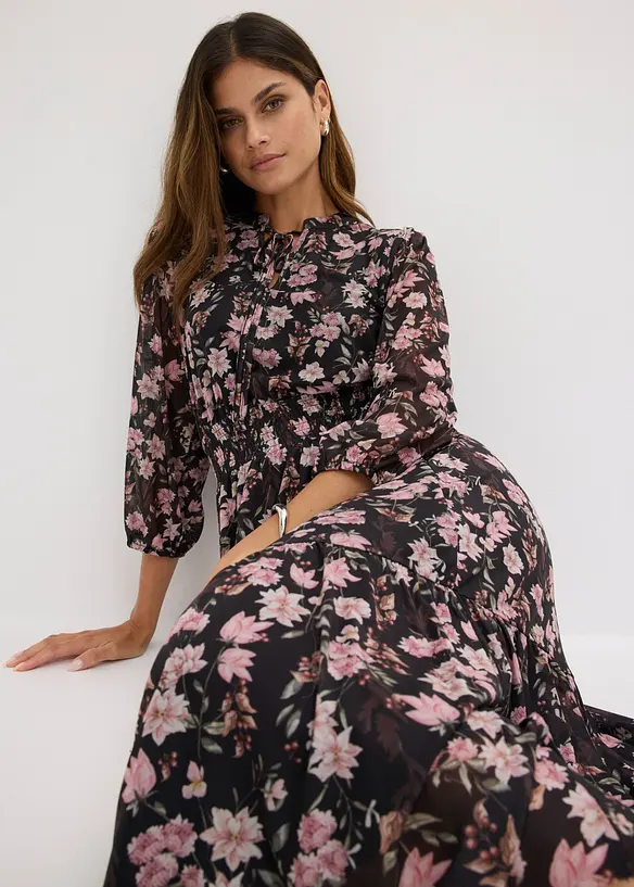 Abito midi in mesh fine, bonprix