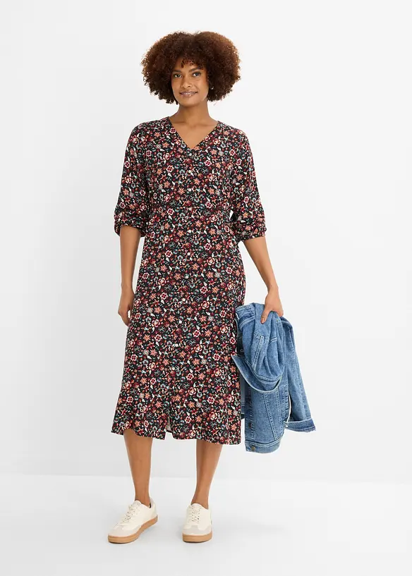 Abito midi in viscosa fluida, bonprix