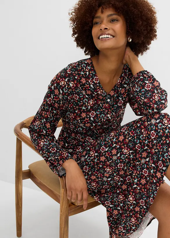 Abito midi in viscosa fluida, bonprix
