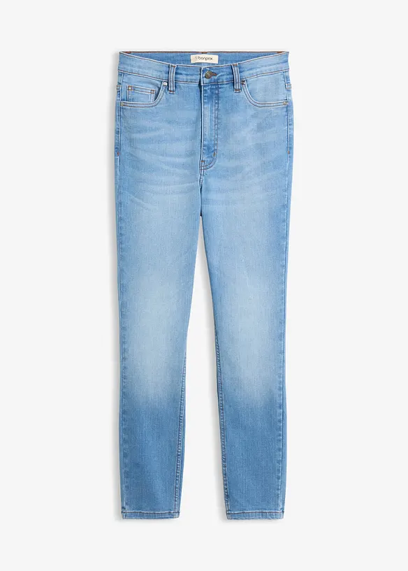 Jeans skinny cropped, vita alta, bonprix