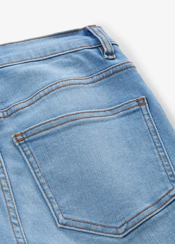 Jeans skinny cropped, vita alta, bonprix