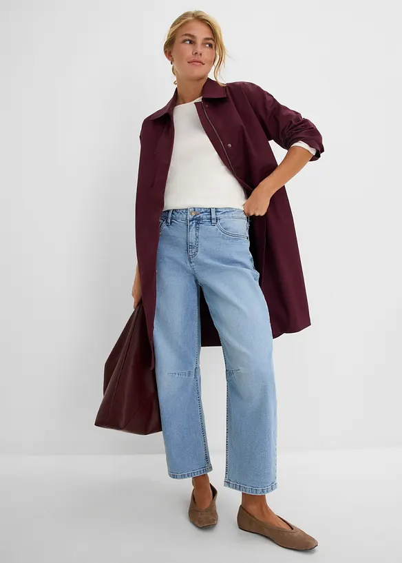 Jeans barrel, vita media, bonprix