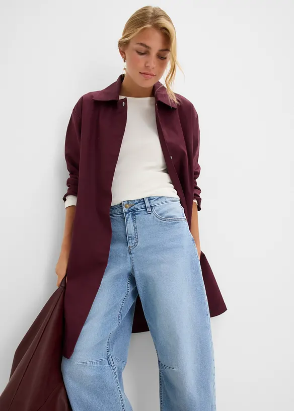 Jeans barrel, vita media, bonprix
